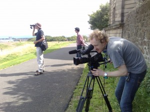 Ian, Leo and Yanni on Calton Hill